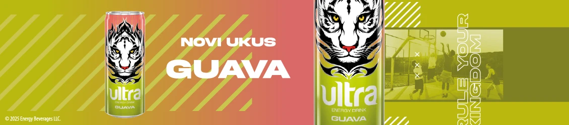 Novi ukus - Guava - Ultra energy drink banner